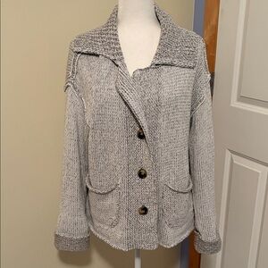 Hem & Thread Gray Button-Up Cardigan